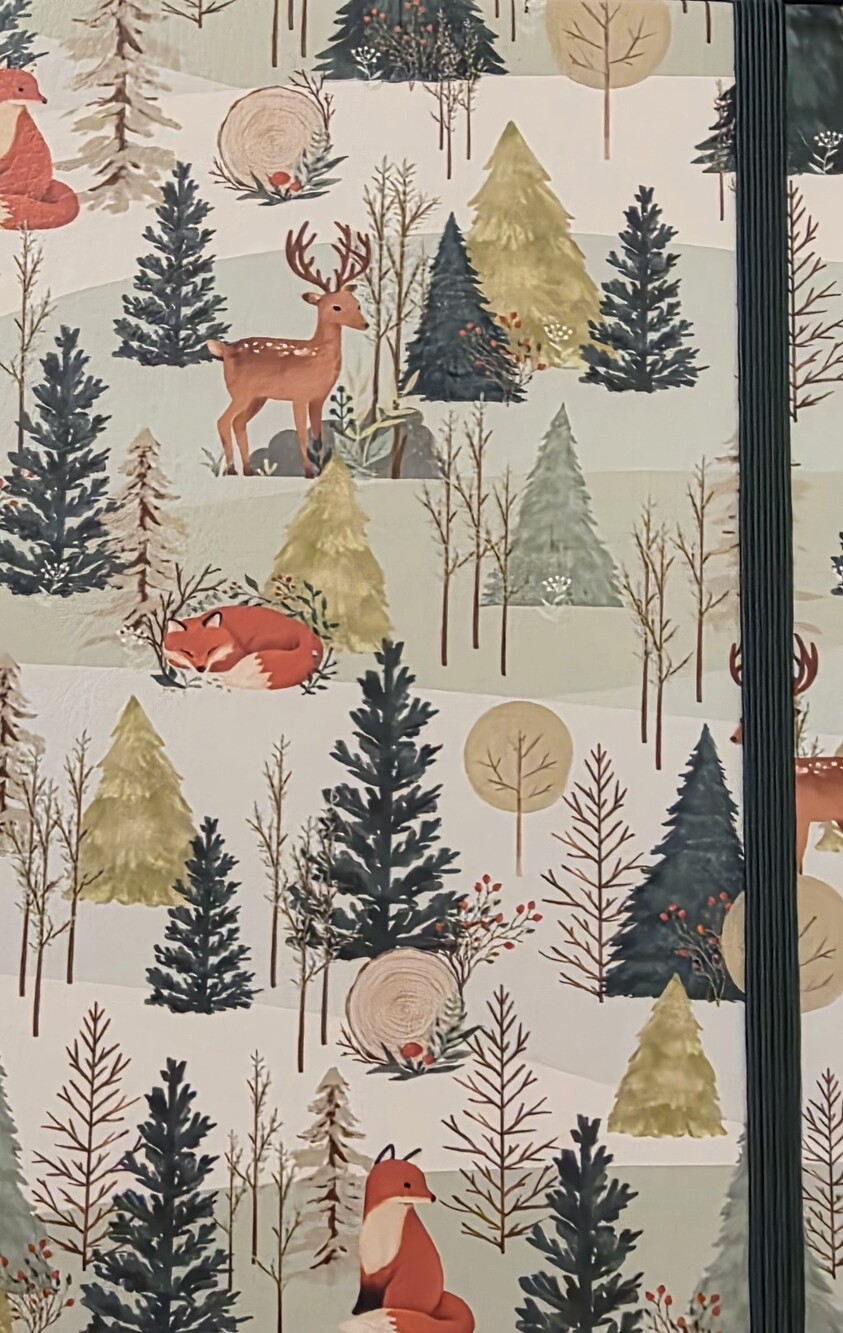 *NIB* FOX IN WINTER WOODS Archer & Olive Woodland Fox & Deer Pattern Journal
